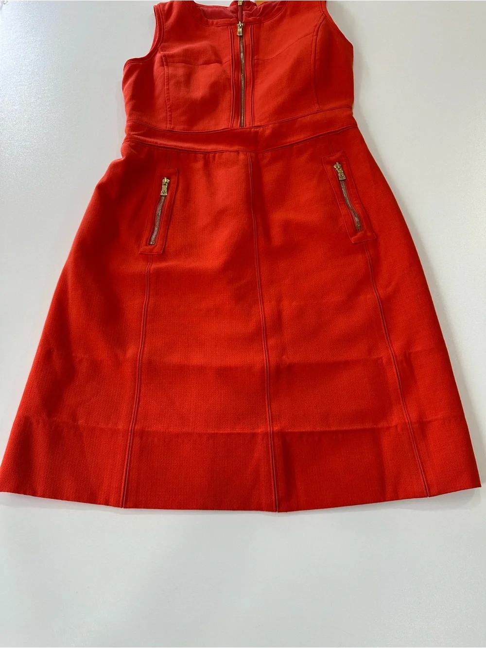 TORY BURCH  Mariel Sleeveless Marmalade Color  Dress Size 10 Wool Blend